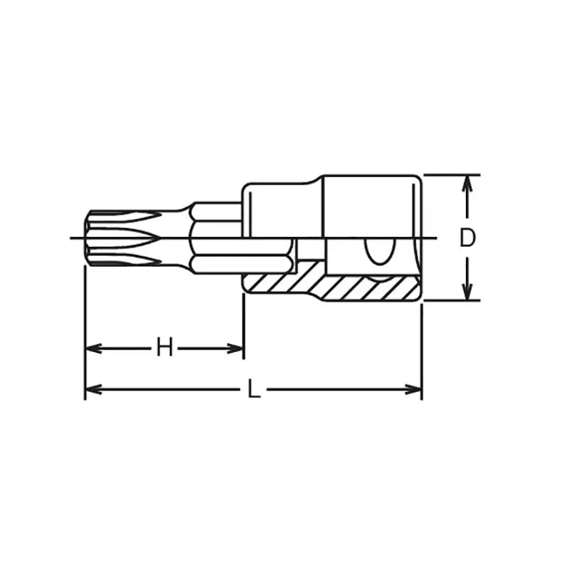 Ko-ken Tools 3/8 Sq. Dr. TORXÂ® T30 Bit Socket - Length 38mm Ko-ken Tools