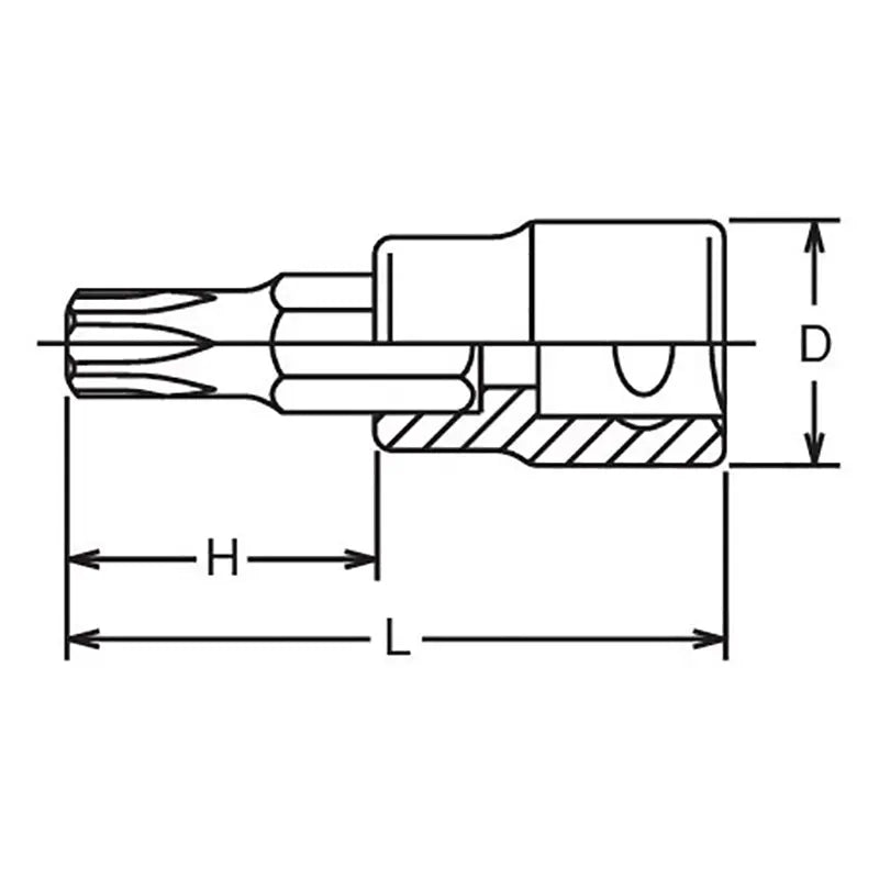 Ko-ken Tools 3/8 Sq. Dr. TORXplusÂ® 10IP Bit Socket - Length 50mm Ko-ken Tools