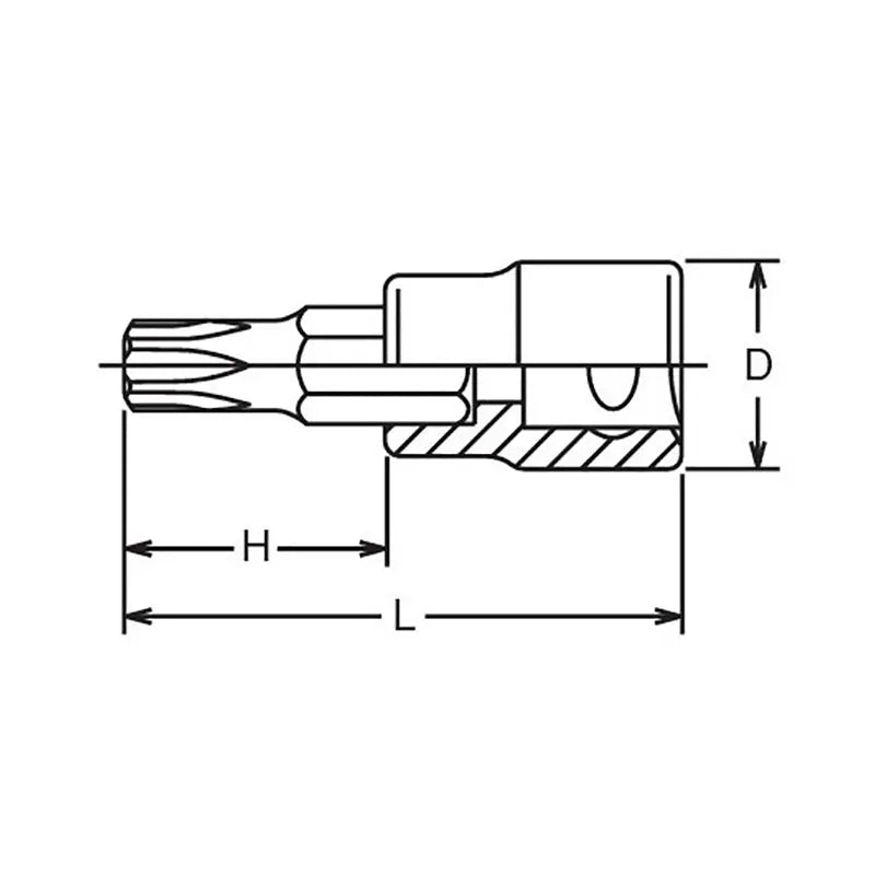 Ko-ken Tools 3/8 Sq. Dr. TORXÂ® T35 Bit Socket - Length 50mm Ko-ken Tools