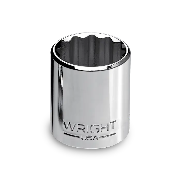 Wright Tool 1/2 in Drive 12-Point Standard SAE Polished Hand Socket, 1-1/4 in - WT 4140 Socket Wright Tool