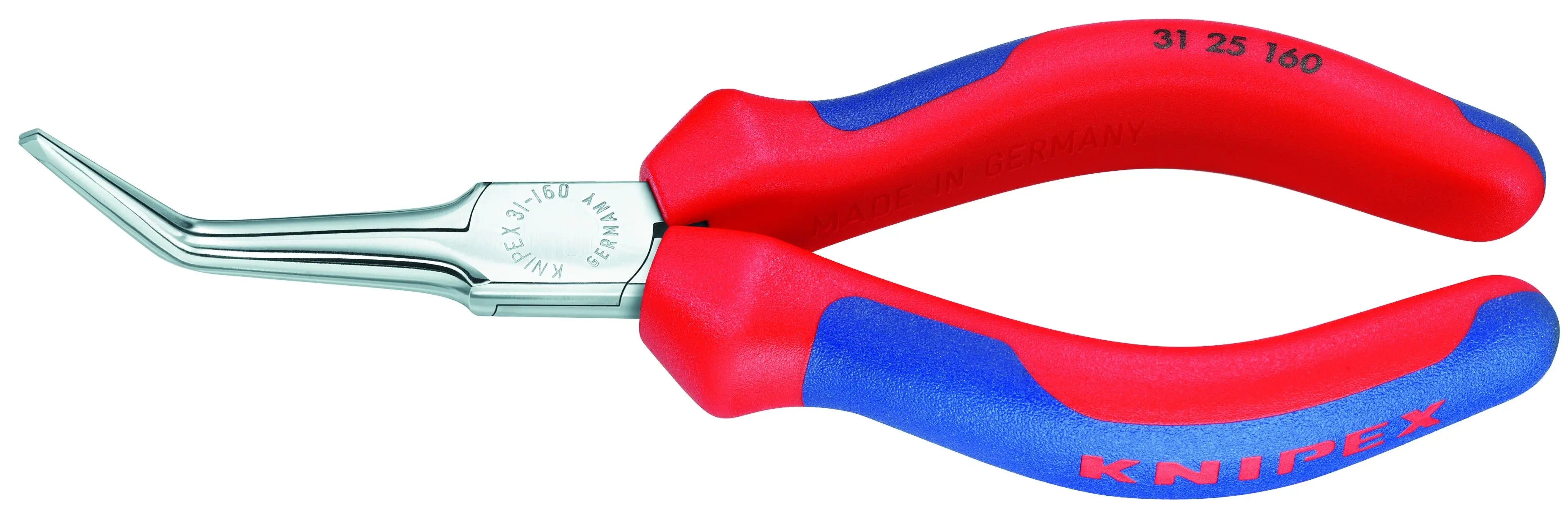 Knipex 31 25 160 KN | Needle Nose Pliers, 45 degree Angled, Chrome, Multi-Component Knipex