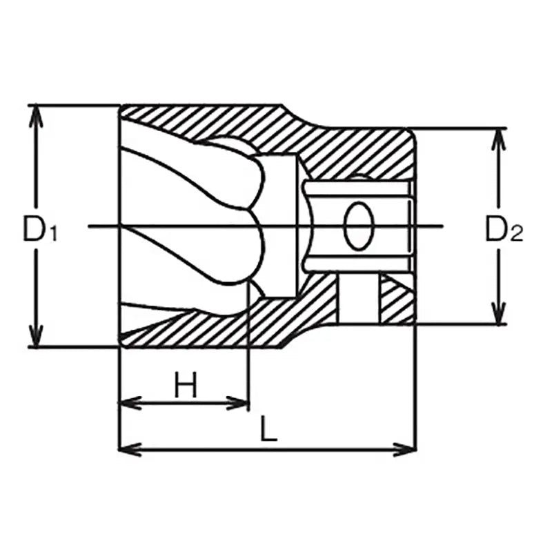 Ko-ken Tools 3/8 Sq. Dr. Nut Twister 11mm Length 32mm Ko-ken Tools