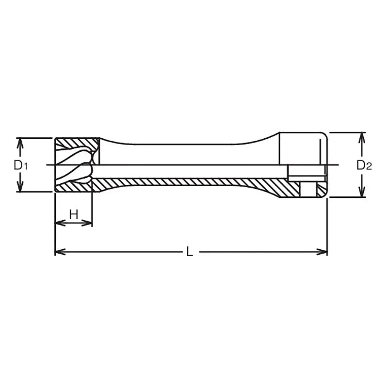 Ko-ken Tools 3/8 Sq. Dr. Nut Twister 13mm Length 80mm Ko-ken Tools