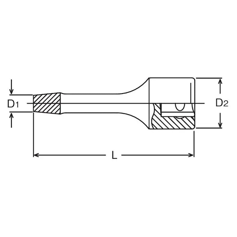 Ko-ken Tools 3/8 Sq. Dr. Bolt Twister 4mm Length 60mm Ko-ken Tools