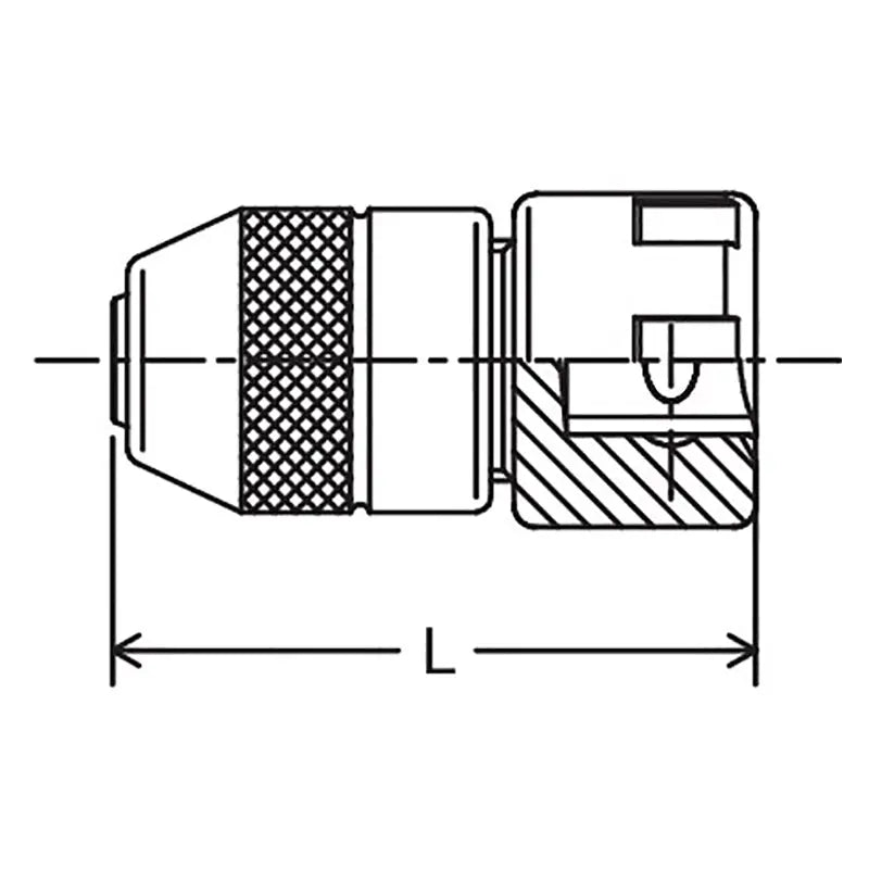 Ko-ken Tools 3/8 Sq. Dr. Adjustable Tap Holder Min. 4.5mm Max. 8.0mm Length 47mm Ko-ken Tools