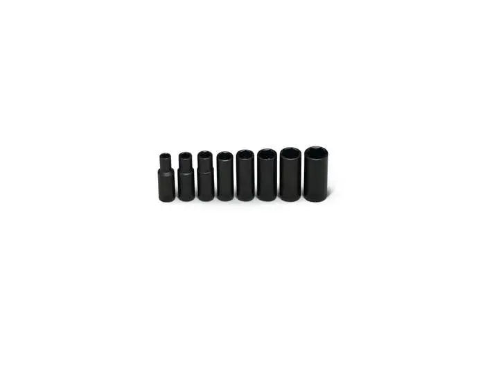 Wright Tool 8 Piece 3/8 in Drive 6-Point Deep Impact Socket Set, 5/16 - 3/4 in - WT 314 Socket Set Wright Tool