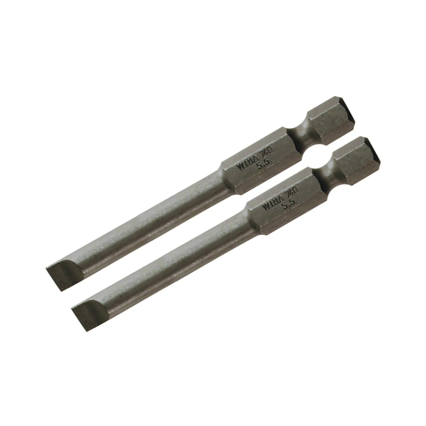 Wiha Set of 2 Slotted Bits, 6.5 - 70mm - WI 73910 Wiha