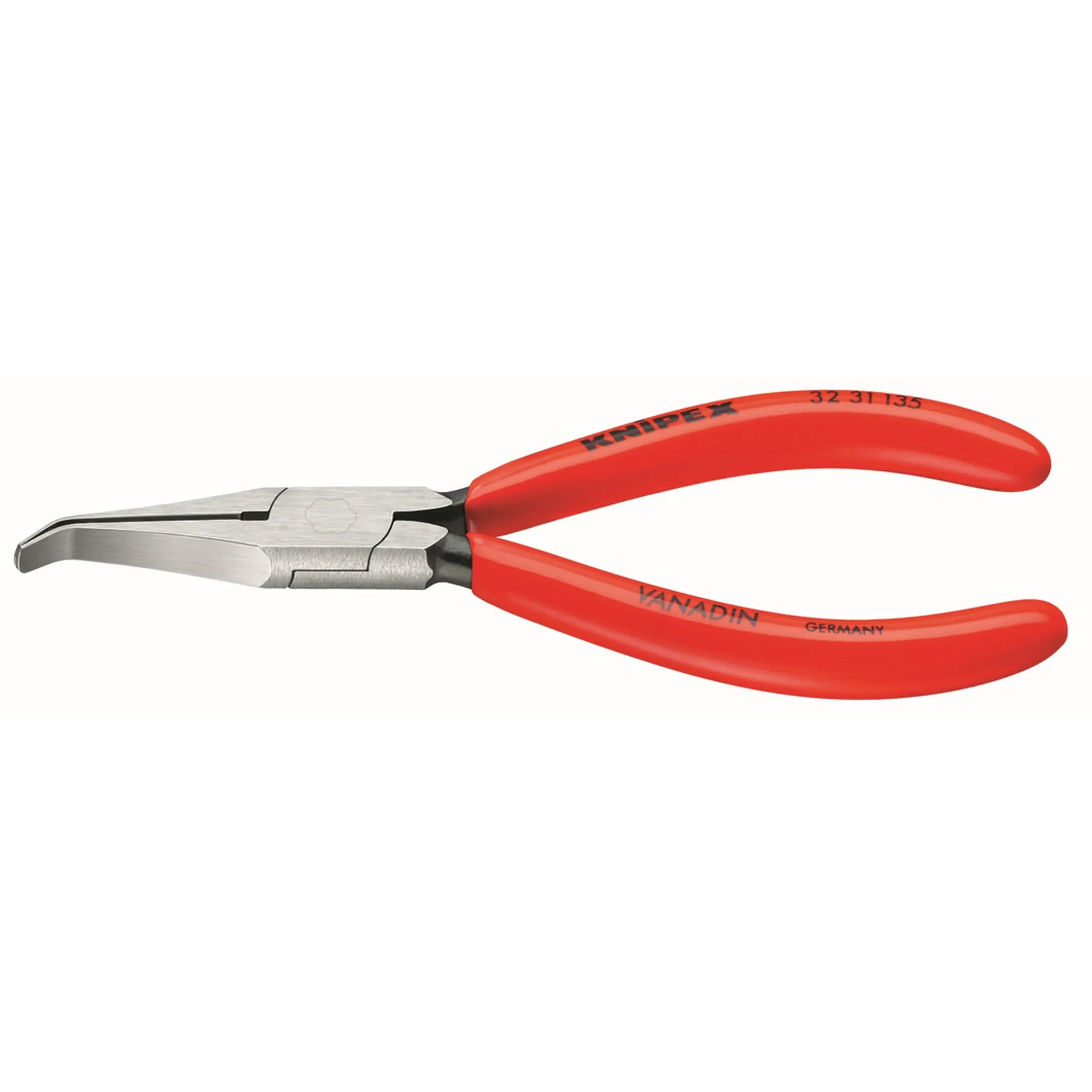 Knipex 32 31 135 KN | Long Nose Relay Adjusting Pliers, Flat Tips, 40 degree Angled Knipex