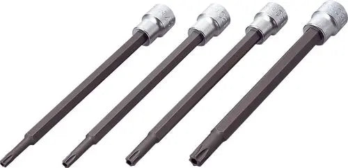 Ko-ken Tools 3/8 Sq. Dr. 4 Piece Tamper-Resistant TORXÂ® Bit Socket set T27H-T50H Ko-ken Tools