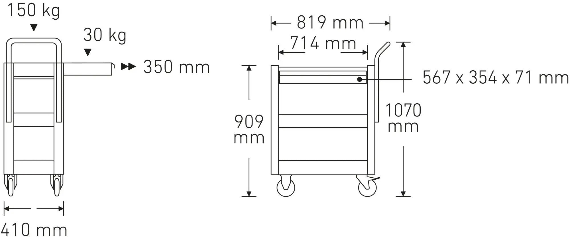 Stahlwille Service Trolley - ST 81300612 Stahlwille