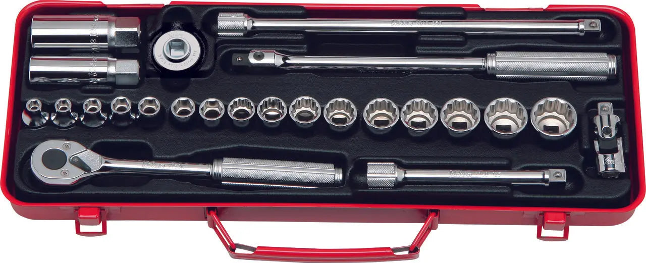 Ko-ken Tools 25 Piece 3/8 Sq. Dr. 6 and 12 point Automotive Socket Set Ko-ken Tools