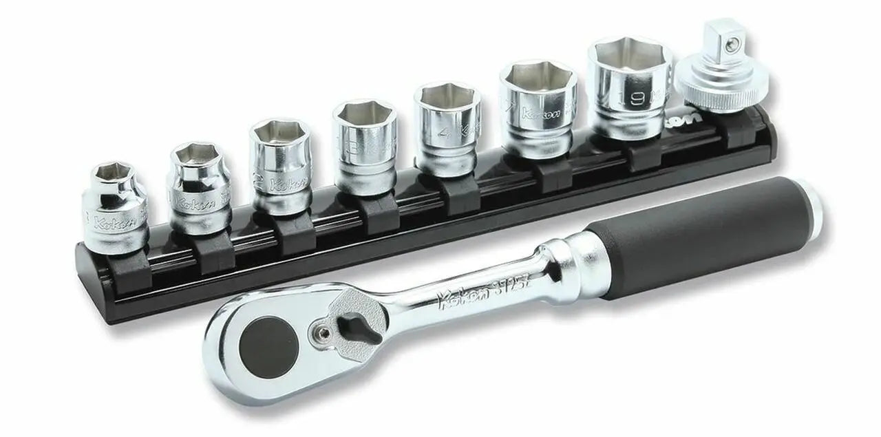 Ko-ken Tools 3/8 Sq. Dr. 9 Piece Z-Series 6-Point Metric Socket set 8-19mm Ko-ken Tools