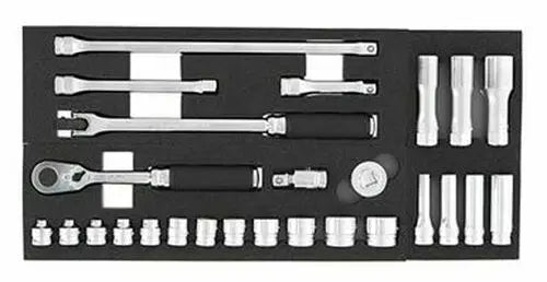 Ko-ken Tools Z-Series 3/8" Sq.Dr. Socket Set w/ 72 Tooth Ratchet, 26 pcs. Ko-ken Tools