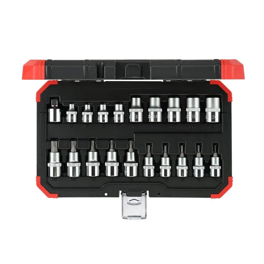 Gedore Red Set of 20 1/2 in Drive Socket, TX - GD 3300045
