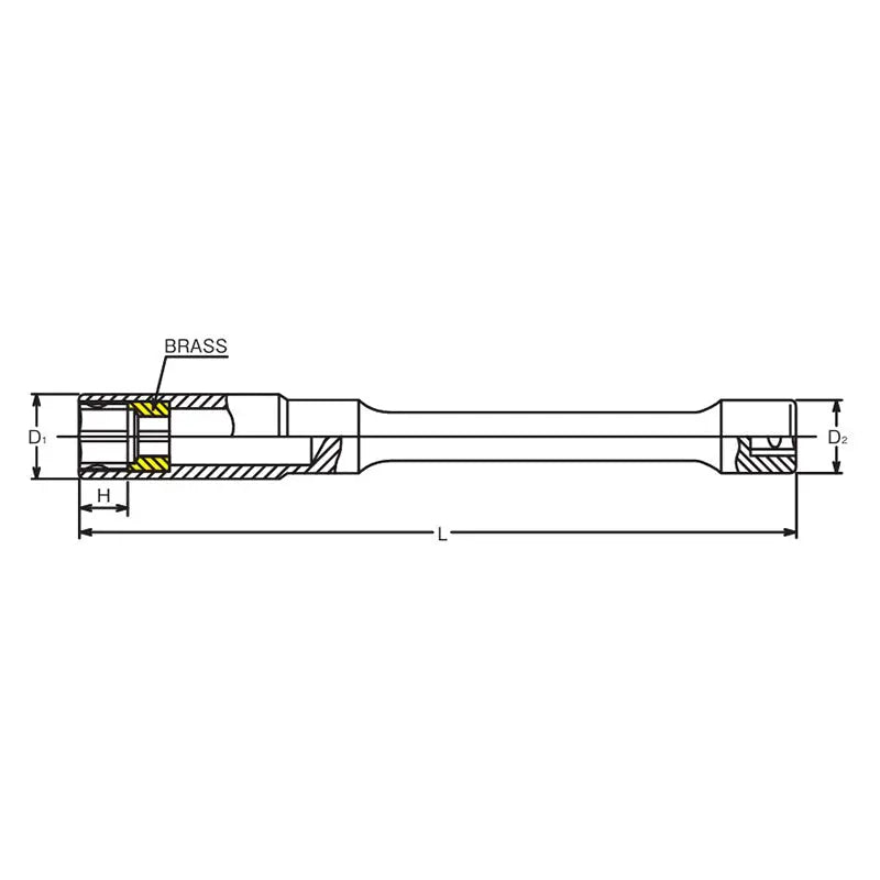 Ko-ken Tools 3/8 Sq. Dr. 250mm Extension 6-Point Clip Type Spark Plug Socket 16mm Ko-ken Tools