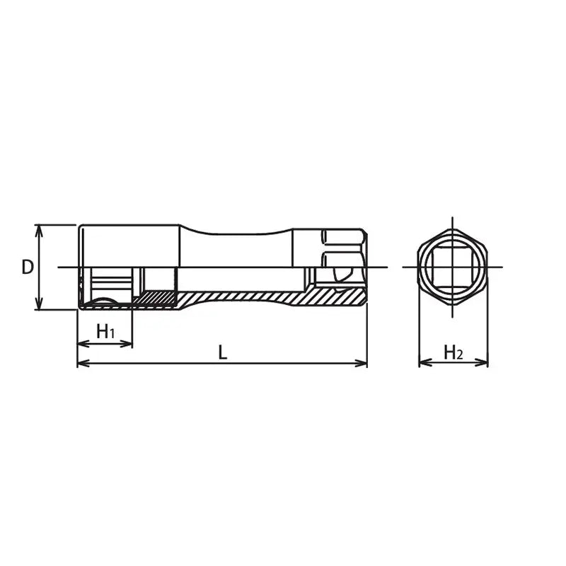 Ko-ken Tools 3/8 Sq. Dr. Z-Series 6-Point Clip Type Spark Plug Socket 20.8mm Ko-ken Tools