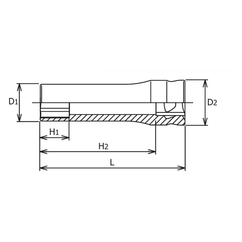 Ko-ken Tools 3/8 Sq. Dr. Z-series 6 point Metric Chrome Socket in 16mm Ko-ken Tools