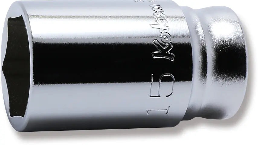 Ko-ken Tools 3/8 Sq. Dr. Z-series Metric Semi-Deep 6 point Chrome Socket - 15mm Ko-ken Tools