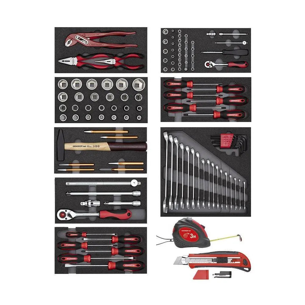 Gedore Red Set of 119 Tools with Foam Modules - GD 3301656