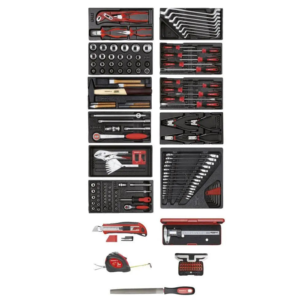 Gedore Red Set of 166 Tools with Foam Modules - GD 3301657