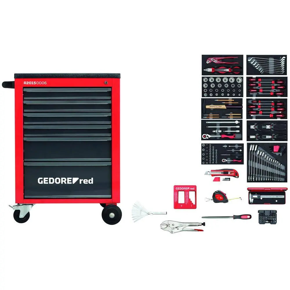 Gedore Red Mechanic Workshop Trolley with 166-Piece Tool Set - GD 3301668
