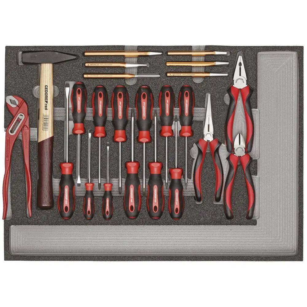 Gedore Red Set of 23 Basic Tools with Foam Module - GD 3301686