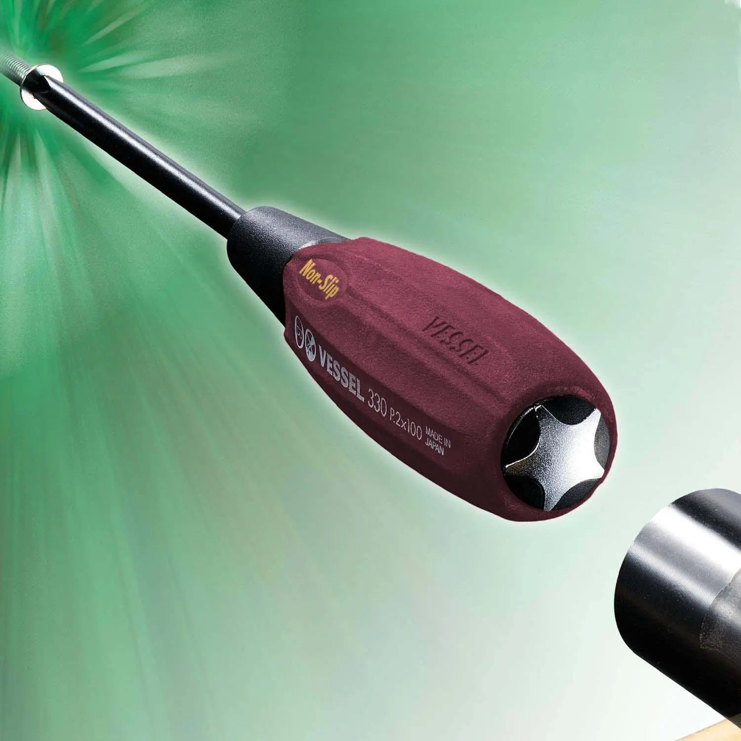 Vessel Tools WOOD-COMPO JISDRIVE Screwdriver 4PC. Set CRIMSON EDITION - VL 3304JSPBCR Vessel Tools