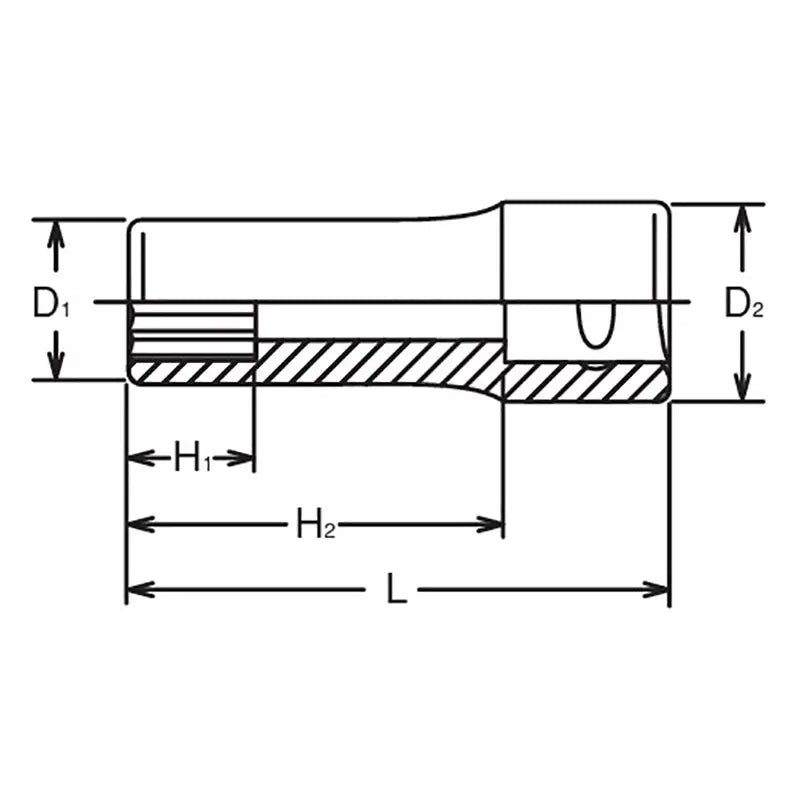 Ko-ken Tools 3/8 Sq. Dr. 12 point Deep Socket - 7/16 Ko-ken Tools