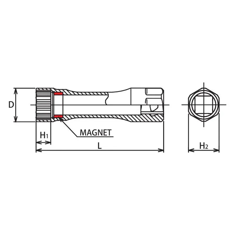 Ko-ken Tools 3/8 Sq. Dr. Z-Series 12-Point Magnetic Spark Plug Socket 16mm Ko-ken Tools