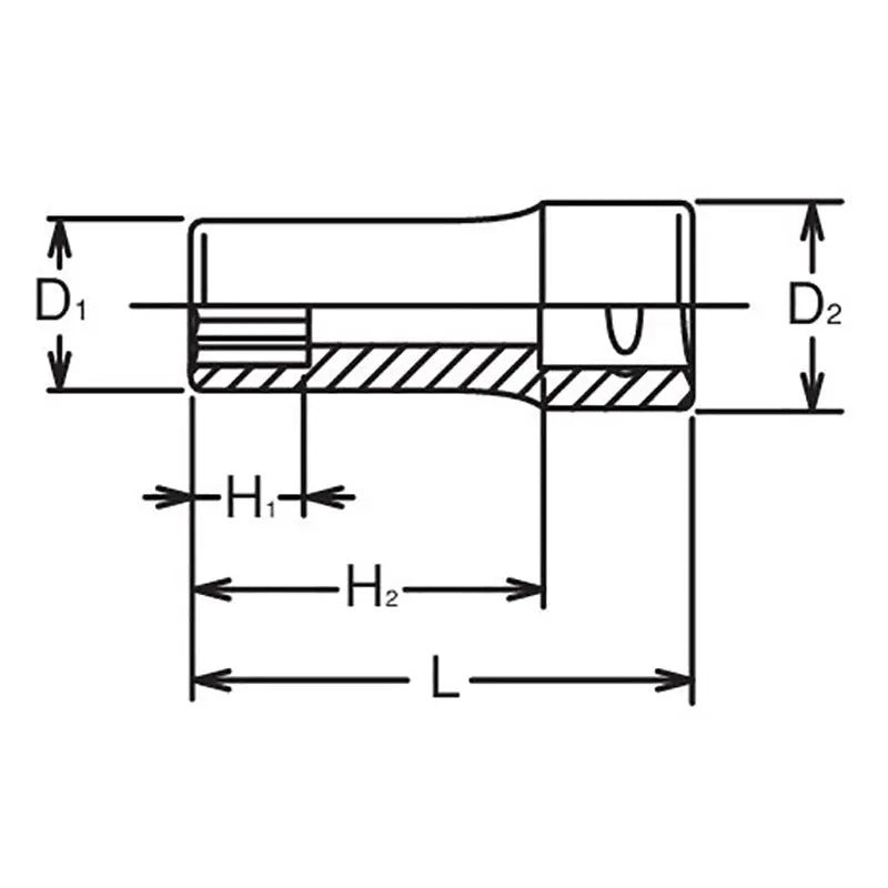 Ko-ken Tools 3/8 Sq. Dr. Socket 5/8 12 point Length 40mm Ko-ken Tools