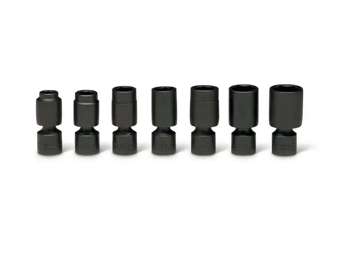 Wright Tool 7 Piece 3/8 in Drive 6-Point Standard Black Oxide Universal Power Socket Set, 3/8 - 3/4 in - WT 332 Socket Set Wright Tool