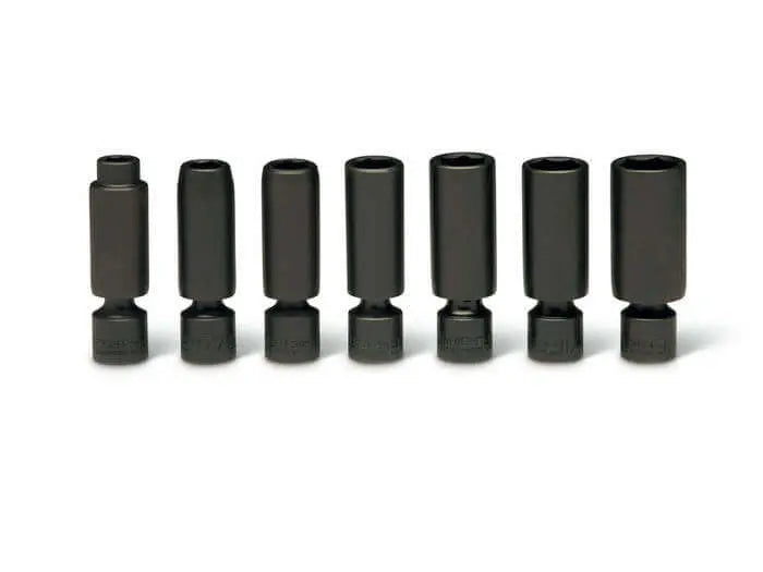 Wright Tool 7 Piece 3/8 in Drive 6-Point Deep Black Oxide Universal Power Socket Set, 3/8 - 3/4 in - WT 333 Socket Set Wright Tool