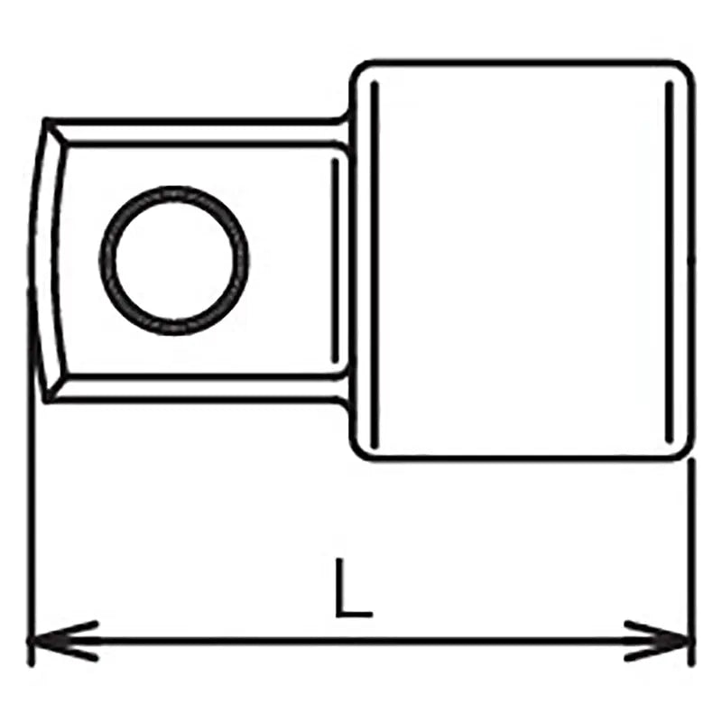 Ko-ken Tools 3/8 Sq. Dr. Adaptor 1/2 Square Length 30mm Ko-ken Tools