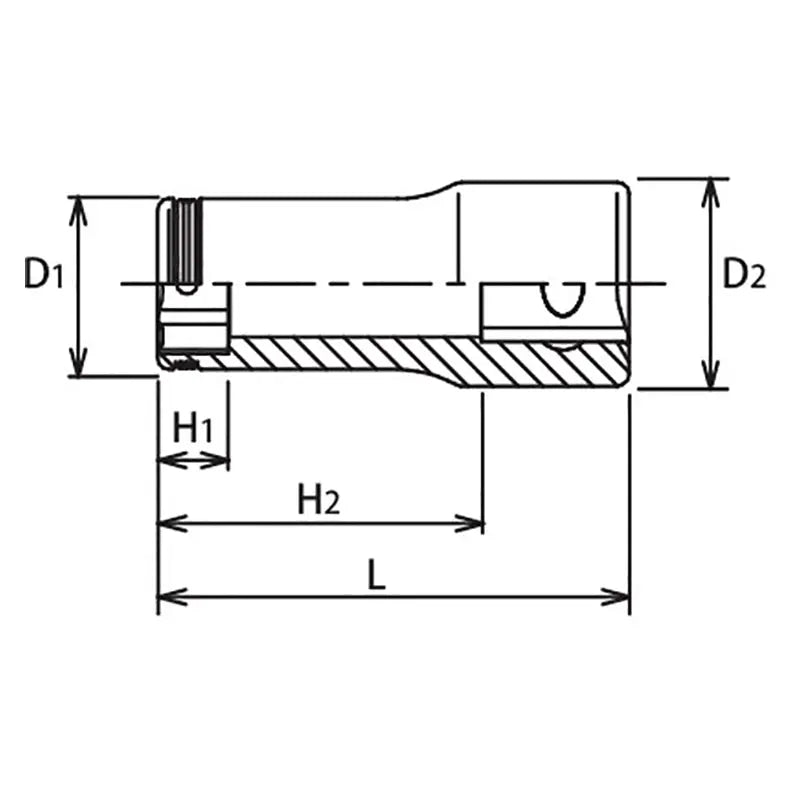 Ko-ken Tools 3/8 Sq. Dr. Semi-Deep NUT GRIPÂ® Socket 13mm Ko-ken Tools