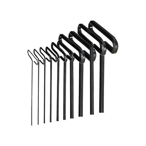 Eklind Set of 10 Standard Grip Hexagon T-Key 3/32 - 3/8 in with Pouch - EK 33610 Hexagon T-Key Set Eklind