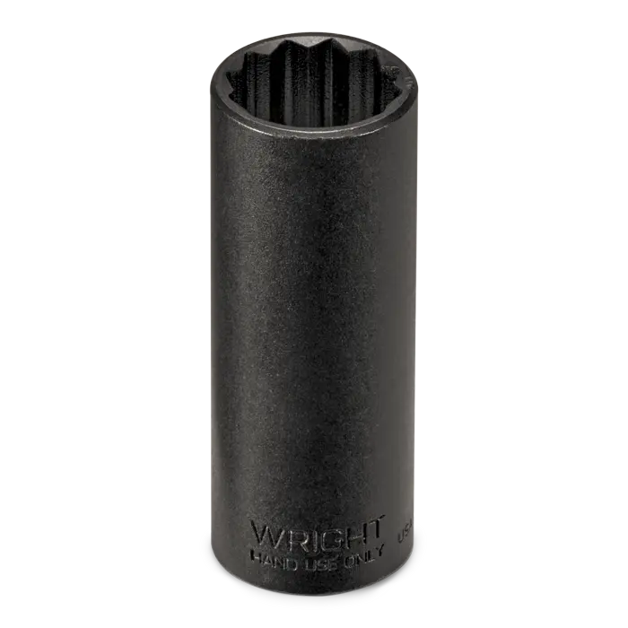 Wright Tool 1/2 in Drive 12-Point Deep SAE Black Industrial Hand Socket, 11/16 in - WT 34622 Socket Wright Tool