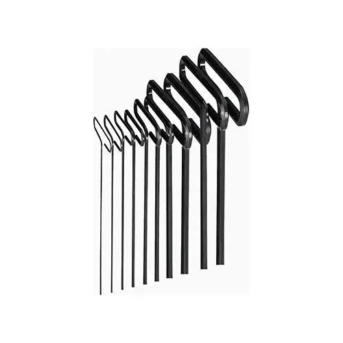 Eklind Set of 10 Standard Grip Hexagon T-Key 3/32 - 3/8 in with Pouch - EK 33910 Hexagon T-Key Set Eklind