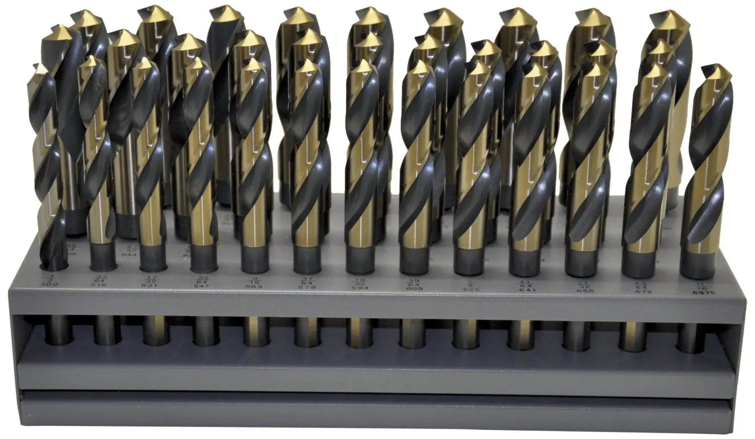 KnKut Set of 33 1/2 in Reduced Shank Drill Bit, 1/2 in - 1 in by 64ths - 33KK12 KnKut