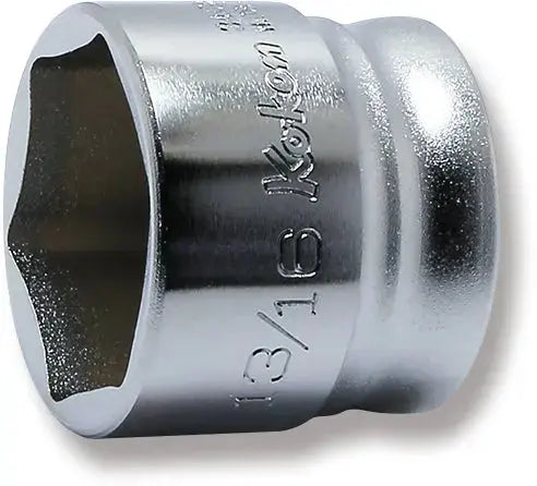 Ko-ken Tools 3/8 in Square Drive 6-Point SAE Z-Series Socket, 13/16 in - 3400AZ-13/16