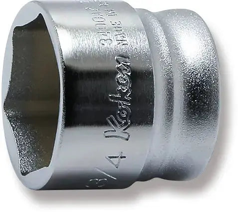 Ko-ken Tools 3/8 in Square Drive 6-Point SAE Z-Series Socket, 3/4 in - 3400AZ-3/4