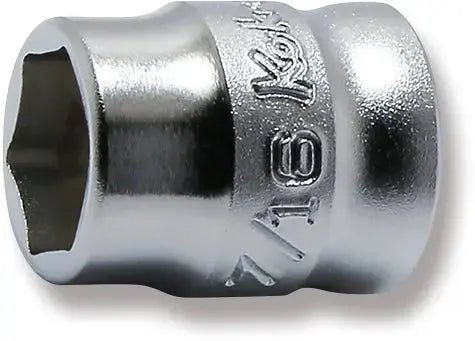 Ko-ken Tools 3/8 in Square Drive 6-Point SAE Z-Series Socket, 7/16 in - 3400AZ-7/16