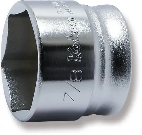 Ko-ken Tools 3/8 in Square Drive 6-Point SAE Z-Series Socket, 7/8 in - 3400AZ-7/8
