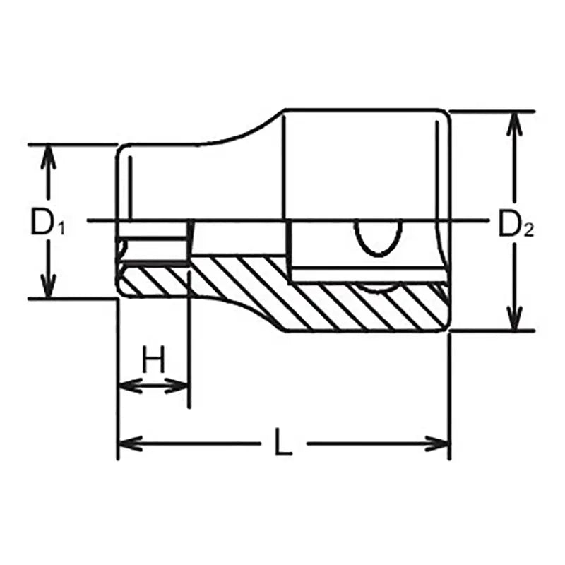Ko-ken Tools 3/8 Sq. Dr. LHS Socket 10S Ko-ken Tools