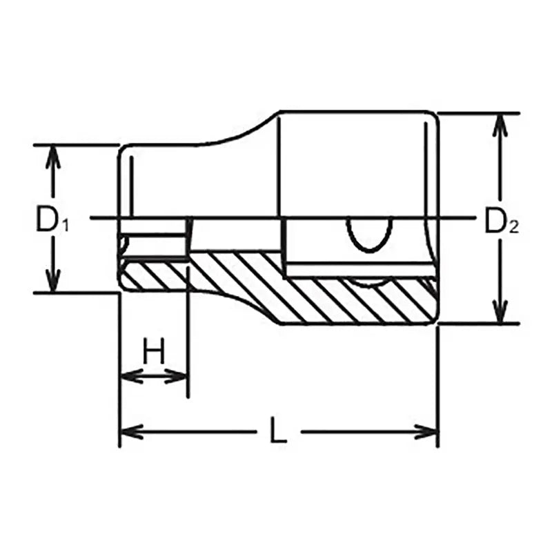 Ko-ken Tools 3/8 Sq. Dr. LHS Socket 5S Ko-ken Tools