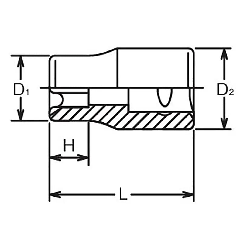 Ko-ken Tools 3/8 Sq. Dr. TORXÂ® E14 Socket - Length 26mm Ko-ken Tools
