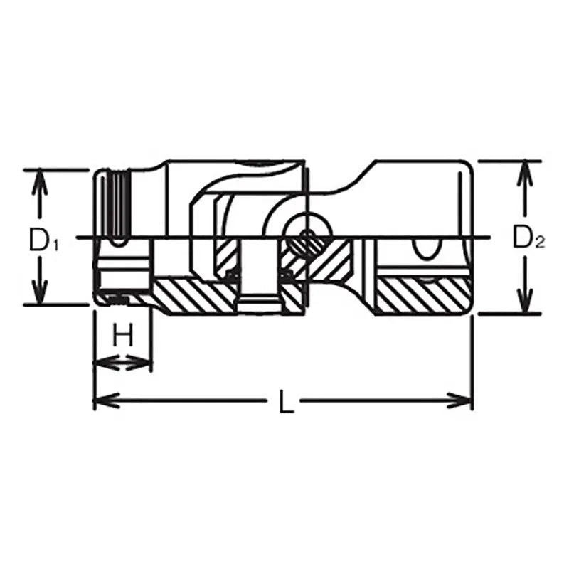 Ko-ken Tools 3/8 Sq. Dr. Universal NUT GRIPÂ® Socket - 19mm Ko-ken Tools