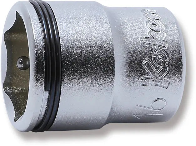 Ko-ken Tools 3/8 Sq. Dr. Socket 16mm Nut Grip Length 27mm Ko-ken Tools