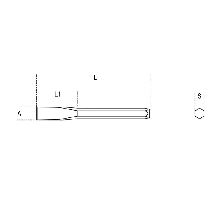 Beta Tools (Article# 34 175) 25mm Flat Cold Chisel - BT 340003 Beta Tools