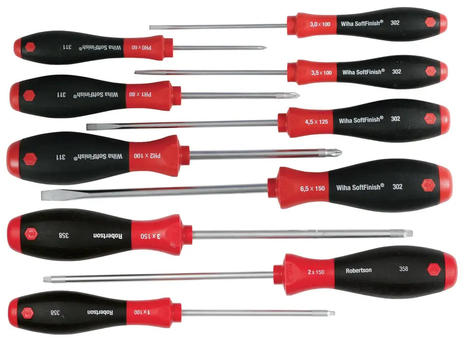 Wiha 30290, SoftFinish® Screwdriver 10 Pc. Set Wiha