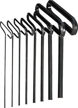 Eklind Set of 8 Long Standard Grip Hexagon T-Key with Pouch - EK 35168 Hexagon T-Key Set Eklind